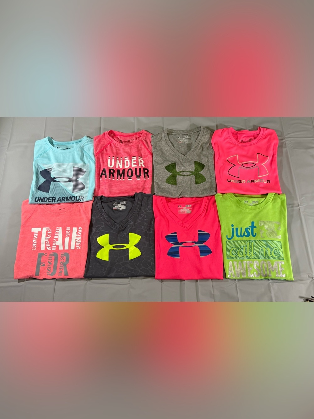 Lot of 8-Girls Under Armour Short Sleeve HeatGear T-Shirts-Size Small-8